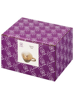 Кружка 300 мл 14*10*7,5 см "Сова" с фигуркой внутри, белый с золотом, фарфор