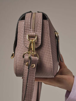 Женская сумка кросс-боди Azaro 3684 розово-серый