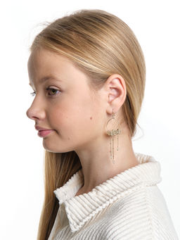 Серьги PR3026 зол-белый - Mini maxi фото 2