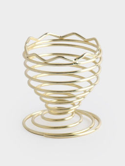 Подставка для яйца, 6 см, сталь, золотистая, Волны, Easter