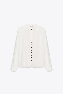 SHIRT WITH SHOULDER PADS - Zara фото 6