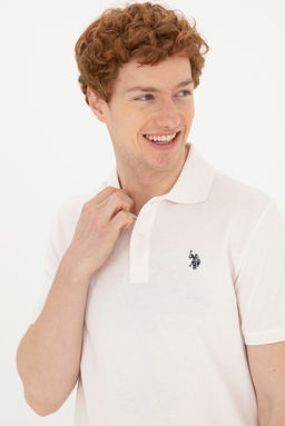 Мужская базовая футболка цвета экрю Неожиданная скидка в корзине - U.s. polo assn фото 2