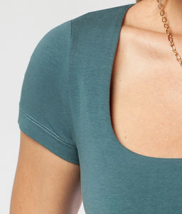 VILATTE / Футболка из премиального хлопка с эластаном  фото 3