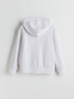 K?z ?ocuk Kap??onlu Fermuarl? Sweatshirt