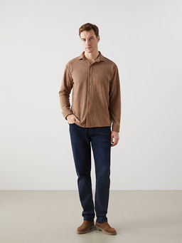 Regular Fit Uzun Kollu Gabardin Erkek G?mlek