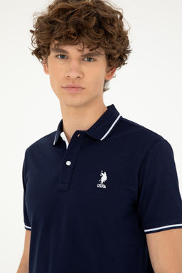 U. S. Polo Assn / Мужская темно-синяя базовая футболка - U.s. polo assn фото 9