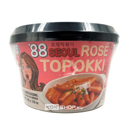 Рисовые клецки токпокки с сырным соусом Rose Tteokbokki Surasang, Корея, 168 г Акция