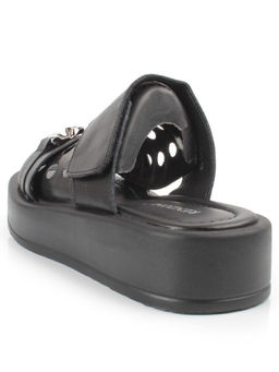 08-PEAG16-2 BLACK Босоножки женские (натуральная кожа)