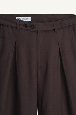 LIMITED EDITION LYOCELL-LINEN BERMUDA SHORTS - Zara фото 7