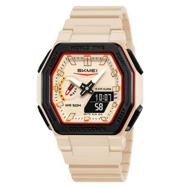 Часы наручные Skmei мужские электронные спортивные 2438beige