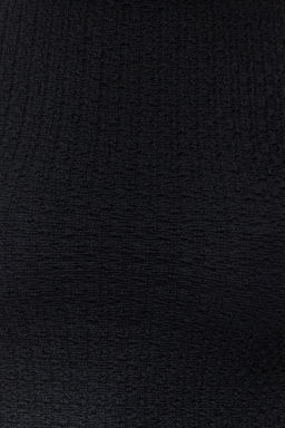 Siyah Dik Yaka Dokulu Kumas Fitted/Vucuda Oturan Esnek Orme Orme Bluz TWOSS24BZ00066 - Trendyolmilla фото 10