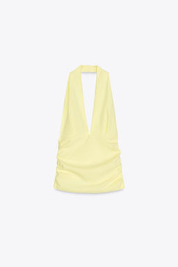 GATHERED HALTERNECK TOP - Zara фото 25