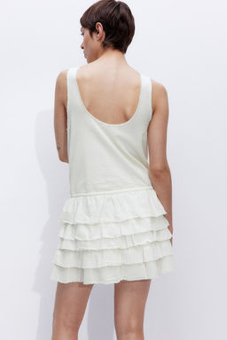 Vestido con falda de volantes sin rematar - H&m фото 4