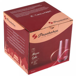 "Аллегра Оптик" Стакан стеклянный 470мл, набор 4шт, утонченная кромка, Pasabahce (Россия)