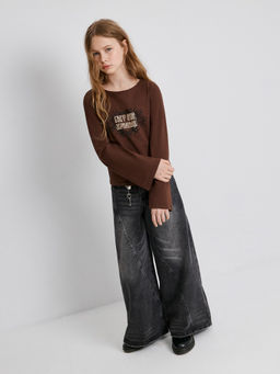 ACOOLA / Джемпер детский для девочек Norwich коричневый фото 5