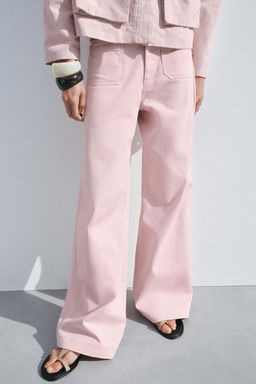 ZW COLLECTION STRAIGHT-LEG HIGH-WAIST FULL LENGTH JEANS - Zara фото 2