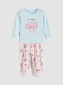 Kurdele Bask?l? K?z ?ocuk Pijama Tak?m