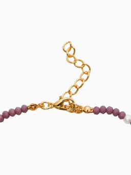 Чокер "Морской мир" хвост русалки с жемчугом, цвет фиолетово-белый в золоте