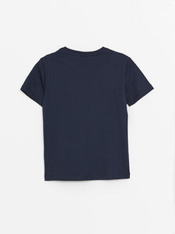 Bisiklet Yaka Bask?l? K?sa Kollu Erkek ?ocuk Ti??rt - Waikiki фото 2