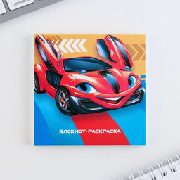 Цена за 2 шт. Подарочный набор: блокнот-раскраска и восковые мелки Крутому гонщику - Artfox фото 2