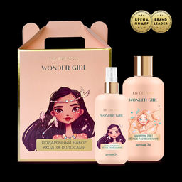 Liv-delano Подарочный набор Wonder Girl 3+ (Шампунь 2в1 + спрей для волос легкое расчесывание)
