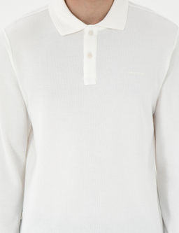Ekru Slim Fit K_vr_lmaz Yaka Sweatshirt - Pierre cardin фото 6