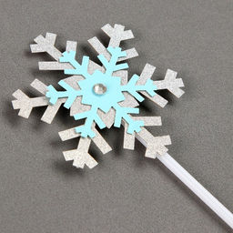 Цена за 3 шт. Топпер новогодний для торта Снежинки, 3 шт., голубой