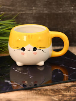 Кружка керамическая Cat, orange, 450 мл