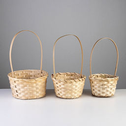 Набор корзин плетёных (бамбук), 16xH10/32 см; 18xH10/34 см; 21xH10/36 см, 3 шт.