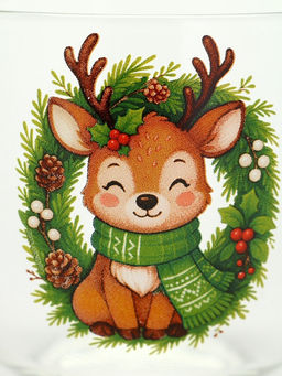 Кружка стеклянная новогодняя «Оленёнок», 500 мл