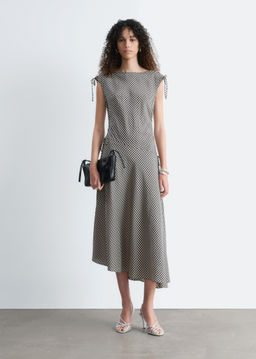 Vestido midi drapeado asim?trico - H&m фото 5