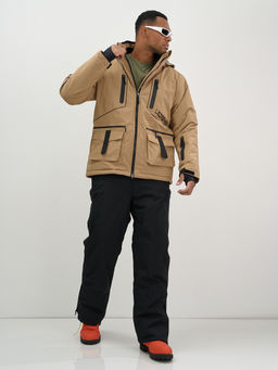 Горнолыжный костюм мужской зимний бежевого цвета 394B - Leifensh фото 20