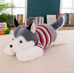 Мягкая игрушка Хаски в полосатой кофте 65 см - Storyland фото 3