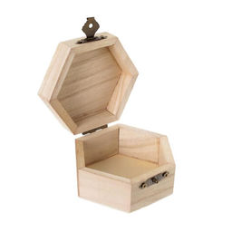 Цена за 2 шт. Шкатулка для росписи дерево «Шестигранник» 9×4.5×8 см