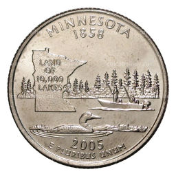 25 центов 2005 года D Штаты и территории - Миннесота
