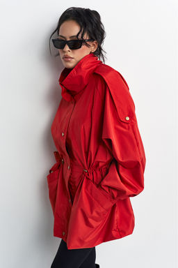 Куртка-реглан на кулиске Красный - Erist store фото 4