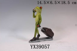 Фигурка Лягушка с чемоданом 18 см / YX39057 /уп 16/А - Галеонтрейд фото 2