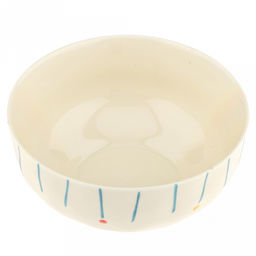 "Карусель" Салатник фарфоровый 1,15л, д17,5см, h9см, с деколью, кремовый (Китай)