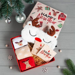 Новогодний подарочный набор KAFTAN Happy Year, носки р-р 36-39 (23-25 см), маска  фото 10