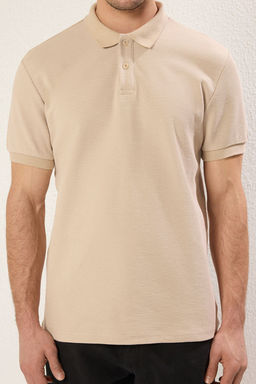 Siyah Regular/Normal Kesim Kal?n Dokulu Etiket Detayl? TMNSS25PO00002