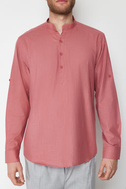 Gul Kurusu Hakim Yaka Regular Fit Kollar? Apoletli Gomlek TMNSS24GO00039