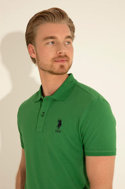 Футболка U.S. Polo Assn базовая зеленая хлопок  фото 10