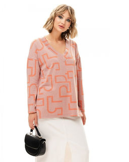 авторский лонгслив джемпер с V-ОБРАЗНЫМ ВЫРЕЗОМ - Sahar art lab фото 7