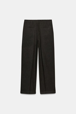 ZW COLLECTION HERRINGBONE DARTED TROUSERS - Zara фото 8