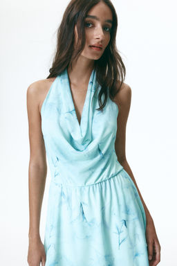 Vestido halter con escote drapeado - H&m фото 3