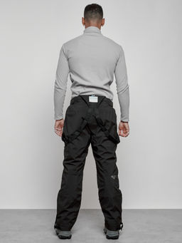 Полукомбинезон утепленный мужской зимний горнолыжный черного цвета 7431Ch - Colannia фото 30