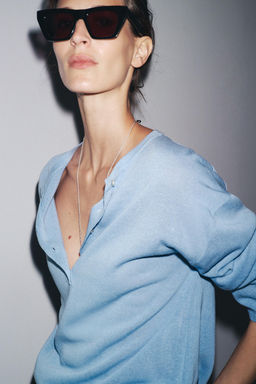 OVERSIZED PLAIN KNIT SWEATER - Zara фото 3