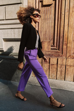 PANTAL?N RECTO CINTUR?N / Morado