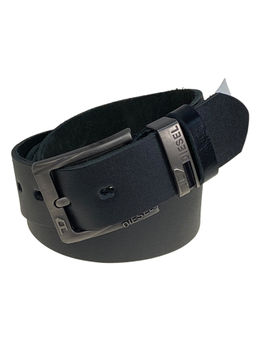 Мужской ремень из натуральной кожи, цвет черный