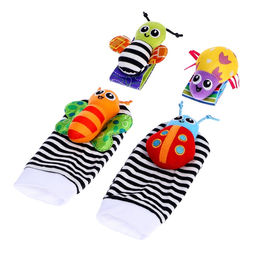 Погремушки детские «Носочки и браслетики», набор 4 шт.